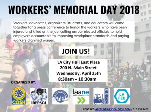 Workers Memorial Day 2018 Flyer